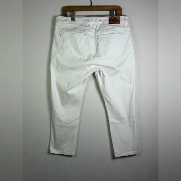 LRL Lauren Jeans Co Women’s White Classic Straight Cropped Coastal Jeans Size 12 - Picture 5 of 8